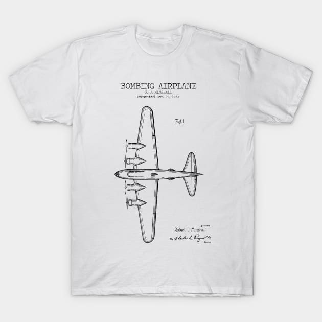 BOMBING AIRPLANE patent T-Shirt by Dennson Creative